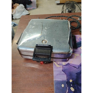Vintage Chrome Waffle Maker Grill Press Manning Bowman 37505‎ Tested - Works